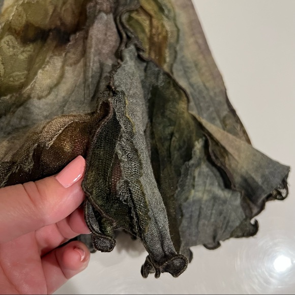 Giselle Shepatin handmade vest, semi-sheer, burnout floral theme/ lagenlook, M - Picture 9 of 15